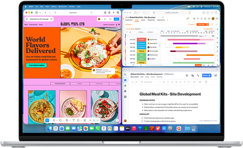 MacBook Air cu mai multe aplica?ii deschise