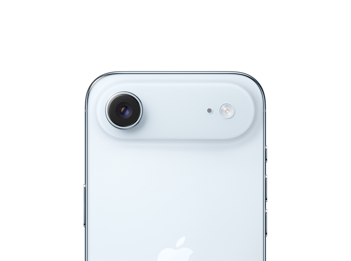 iPhone Air, π?σω εξωτερικ? ?ψη, Γαλ?ζιο χρ?μα, σ?στημα Κ?ρια? κ?μερα? Fusion σε πλατ? στην κορυφ?